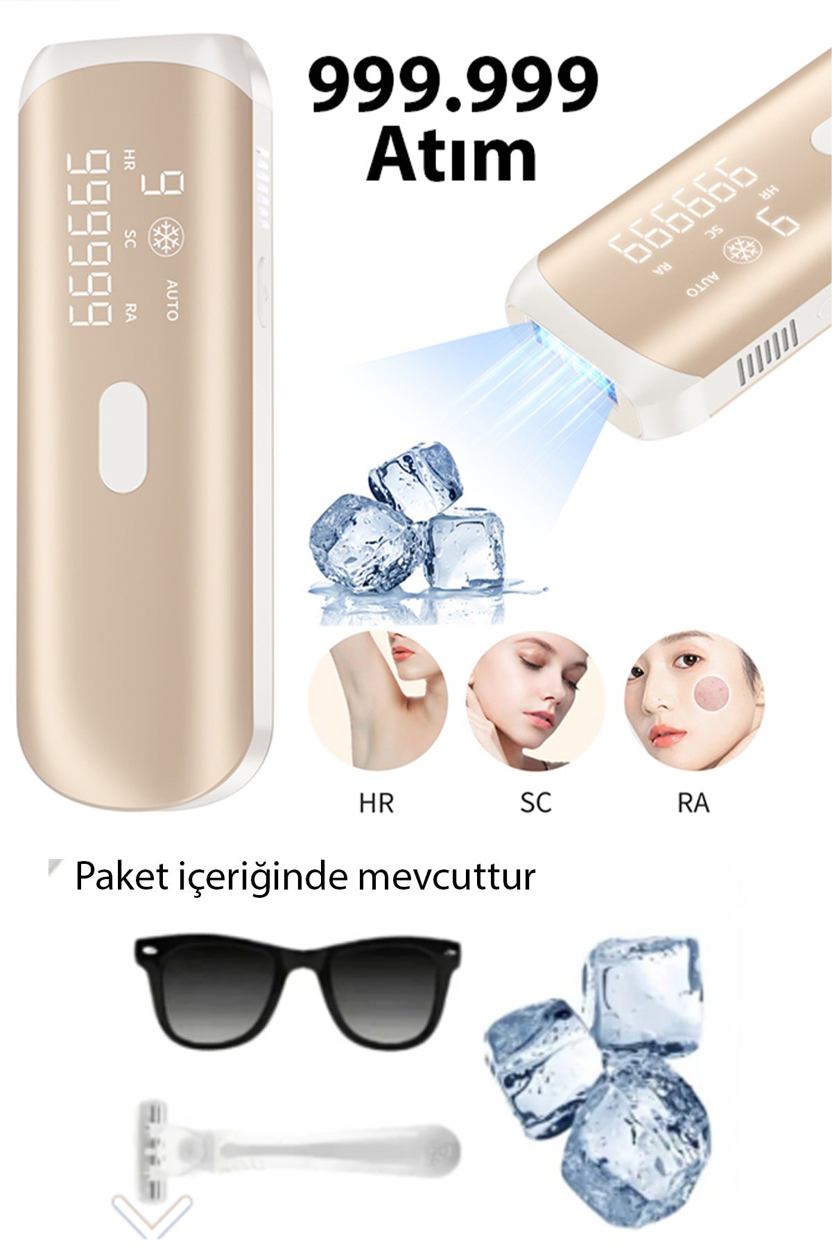 Purlazer IPL Lazer Epilasyon Cihazı – Acısız Kullanım & Buz Soğutma Teknolojisi